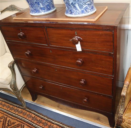 A late Victorian mahogany chest of drawers W.106cm